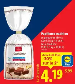Lidl Favorina papillotes tradition offre