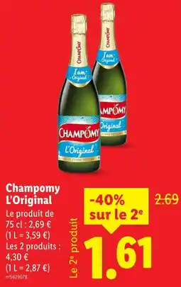Lidl Champomy l'original offre