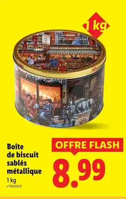 Lidl Boîte de biscuit sablés métallique offre