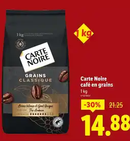 Lidl Carte noire café en grains offre