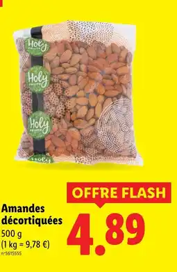 Lidl Holy fruits amandes décortiquées offre
