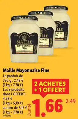 Lidl Maille mayonnaise fine offre