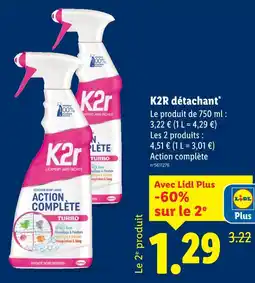 Lidl K2r détachant offre