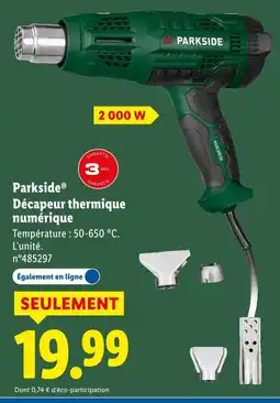 Lidl Parkside décapeur thermique numérique offre