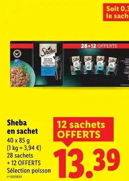 Lidl Sheba en sachet offre