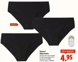 Lidl Esmara slips femme offre