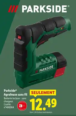Lidl Parkside agrafeuse sans fil offre