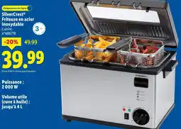 Lidl Silvercrest friteuse en acier inoxydable offre