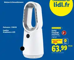 Lidl Tronic chauffage ventilateur offre