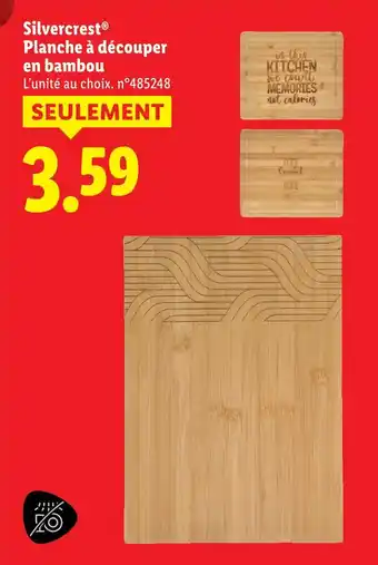 Lidl Silvercrest planche à découper en bambou offre