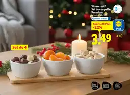 Lidl Silvercrest set de coupelles premium offre