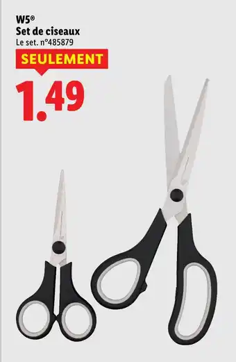 Lidl W5 set de ciseaux offre