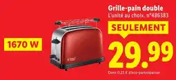 Lidl Russell hobbs grille-pain double offre