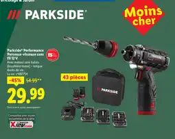 Lidl Parkside performance perceuse-visseuse sans fil 12 v offre