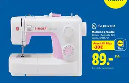 Lidl Singer machine à coudre offre