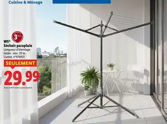 Lidl W5 séchoir parapluie offre