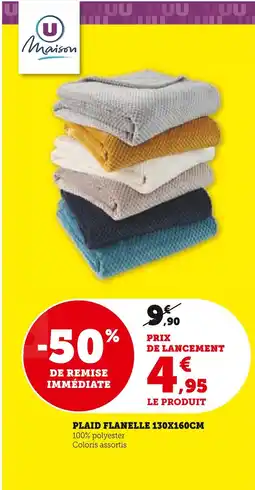 Super U U maison plaid flanelle offre