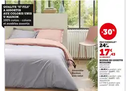 Super U Housse de couette bicolore offre