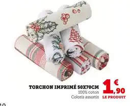 Super U Torchon imprimé 50x70cm offre