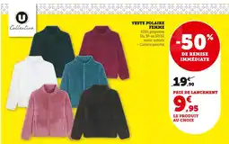 Super U U collection veste polaire femme offre