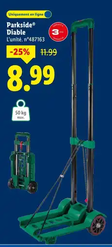 Lidl Parkside diable offre