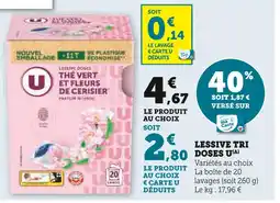 Super U U lessive tri doses offre