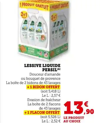 Super U Persil lessive liquide offre
