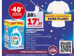 Super U Le chat lessive liquide sensitive marseille offre