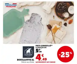 Super U Elephant bouillotte 2l offre