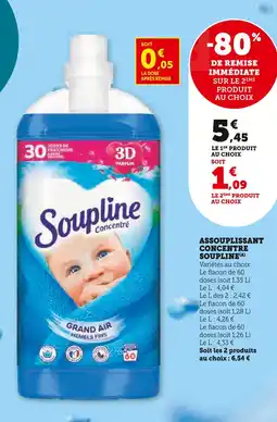 Super U Soupline assouplissant concentré (a) offre
