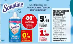 Super U Soupline assouplissant concentré offre