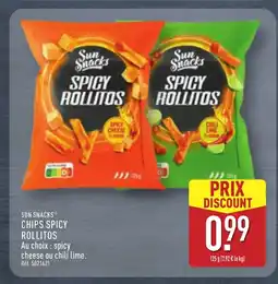 ALDI SUN SNACKS Chips spicy rollitos offre