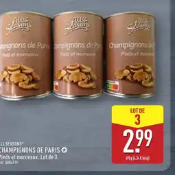 ALDI ALL SEASONS Champignons de paris offre