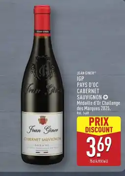 ALDI JEAN GINER Igp pays d'oc cabernet sauvignon offre