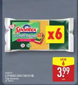 ALDI SPONTEX 6 éponges grattantes offre