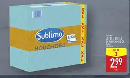 ALDI SUBLIMO Lot de 3 boîtes de mouchoirs offre