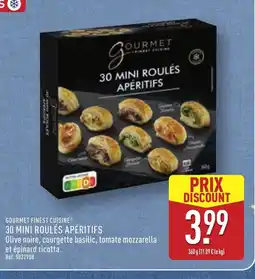 ALDI GOURMET FINEST CUISINE 30 mini roulés apéritifs offre