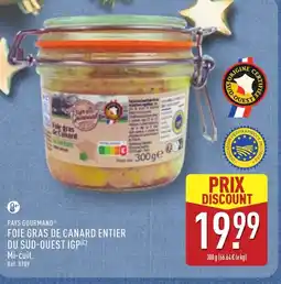 ALDI PAYS GOURMAND Foie gras de canard entier du sud-ouest igp offre
