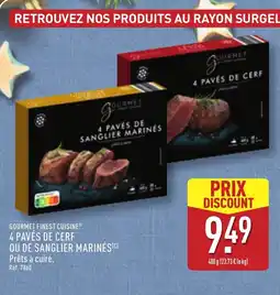 ALDI GOURMET FINEST CUISINE 4 pavés de sanglier marines ou de sanglier marinés offre