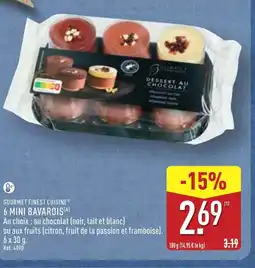 ALDI GOURMET FINEST CUISINE 6 mini bavarois offre