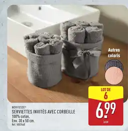 ALDI NOVITESSE Serviettes invités avec corbeille offre