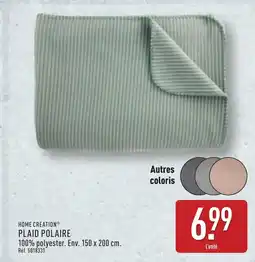 ALDI HOME CREATION Plaid polaire offre