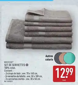 ALDI NOVITESSE Set de serviettes offre