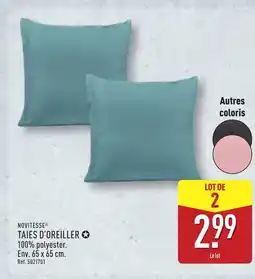 ALDI NOVITESSE Taies d'oreiller offre