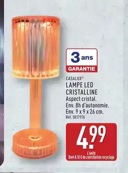 ALDI CASALUX Lampe led cristalline offre
