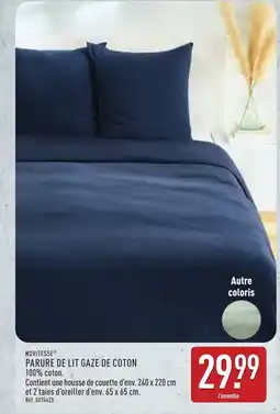 ALDI NOVITESSE Parure de lit gaze de coton offre