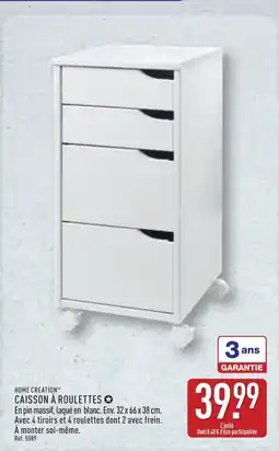 ALDI HOME CREATION Caisson à roulettes offre