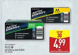 ALDI ACTIV ENERGY Piles aa offre