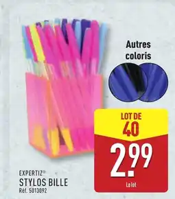 ALDI EXPERTIZ stylos bille offre