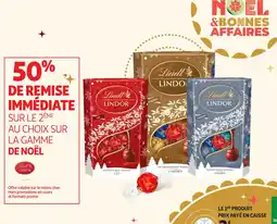 Auchan Supermarché LINDT Sur la gamme de noël offre